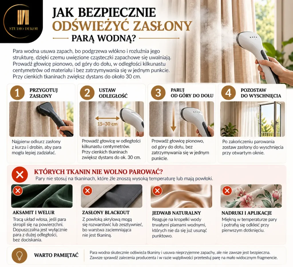 Jak szybko usunąć nieprzyjemny zapach z zasłon w 30 minut
